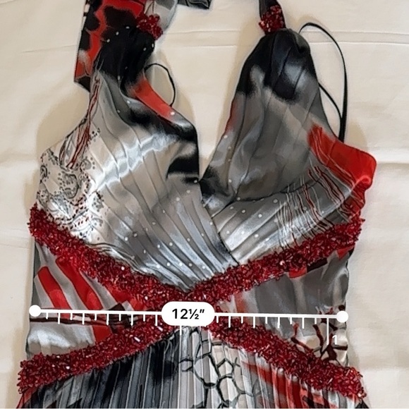 Alchera Halter Maxi Dress with Pleated Skirt, Size 40 (XS) - Picture 14 of 16